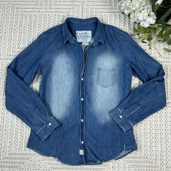 Frank & Eileen Famous Denim Shirt Size L - Picture 8 of 17
